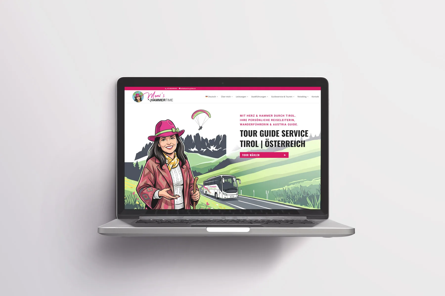 Website für Benedikt Kapferer von Miriam Rauch